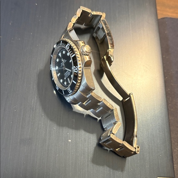 Silver and Black Submariner Watch - Picture 2 of 3